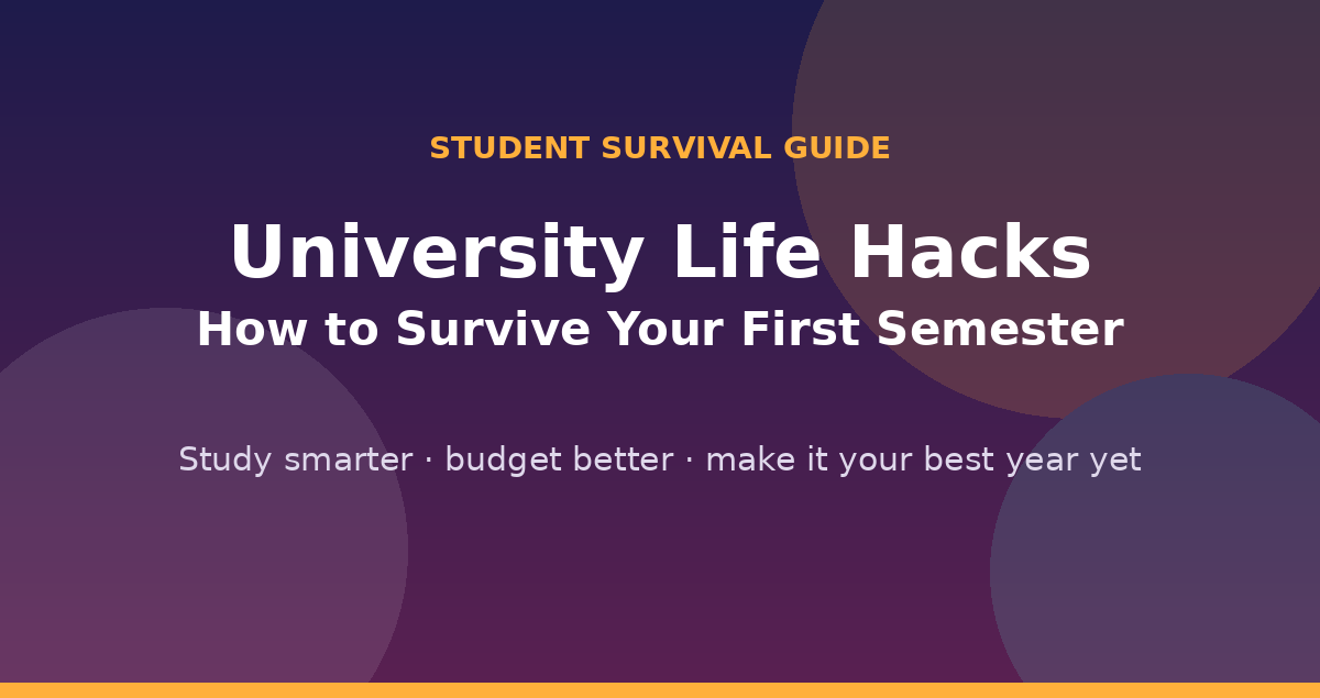 University Life Hacks: How to Survive Your First Semester